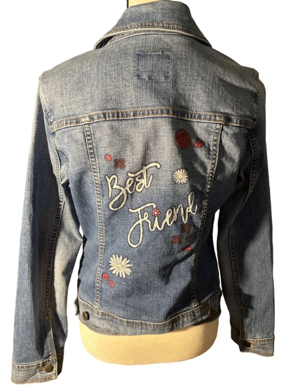 Old Navy Best Friend Blue Denim Jacket Medium Sweet Cotton Blend